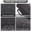 VASCHY Leather Laptop Backpack, Casual Canvas Campus Rucksack with 15.6 inch Laptop Compartment view 3