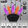 Wintergreen Lighting 70 Purple and Orange Mini LED Halloween Icicle Lights, 7 ft Black Wire Indoor/Outdoor Commercial Grade Party, Yard Decor & Outdoor Decorations view 3