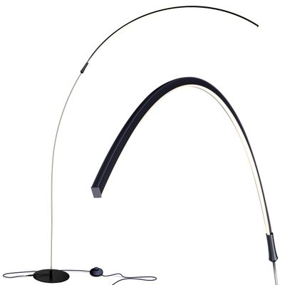 Brightech Sparq Arc Floor Lamp, Ultra Bright Lamp for Living Rooms & Offices 3-Way Dimmable Smart, Tall Contemporary Standing Lamp for Reading in Bedrooms - Black
