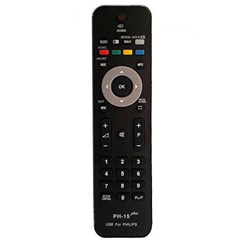 USARMT PH-15 Remote Control Compatible with Most Philips TVs 32PFL3403, 42PFL3403, 32PFL5403/12, 32PFL5403S/60, 32PFL5403/12, 32PFL5403S/60, 32PFL5403/12, 32PFL5403S/60, 32PFL5403/12