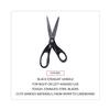 Universal 92009 Economy Scissors, 8-Inch Length, Straight Handle, Stainless Steel, Black view 4