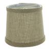 Upgradelights 6 Inch Set of 6 Burlap with Trim Drum Shaped Chandelier Lamp Shade view 4