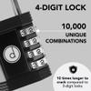 4-Digit Combination Padlock Weatherproof Metal Keyless Lock Black view 3