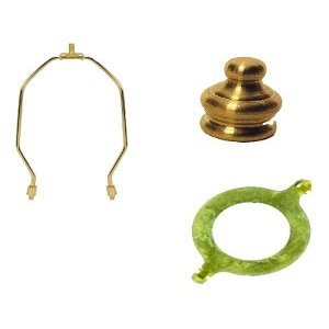 Upgradelights Adapter Kit That Includes Slip Uno Adapter and 6 Inch Harp for Lamp Using Uno Euro Fitter with 1- 7/16 I.d. with a Finial.