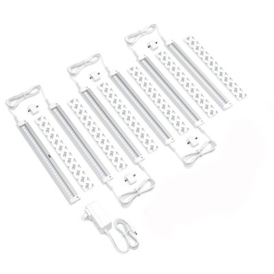 EShine Hand Wave Activated Under Cabinet LED Lighting Kit, Dimmable, 6-Pack 12 in - Touchless Dimming Control, White Under Counter Lights for Kitchen, Garage, Office, Desk - Cool White (6000K)