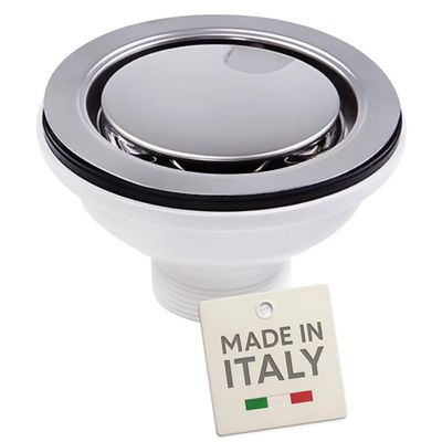 Nantucket Sinks 3.5" Flip Top Crumb Cup Kitchen Sink Drain Kit, Chrome