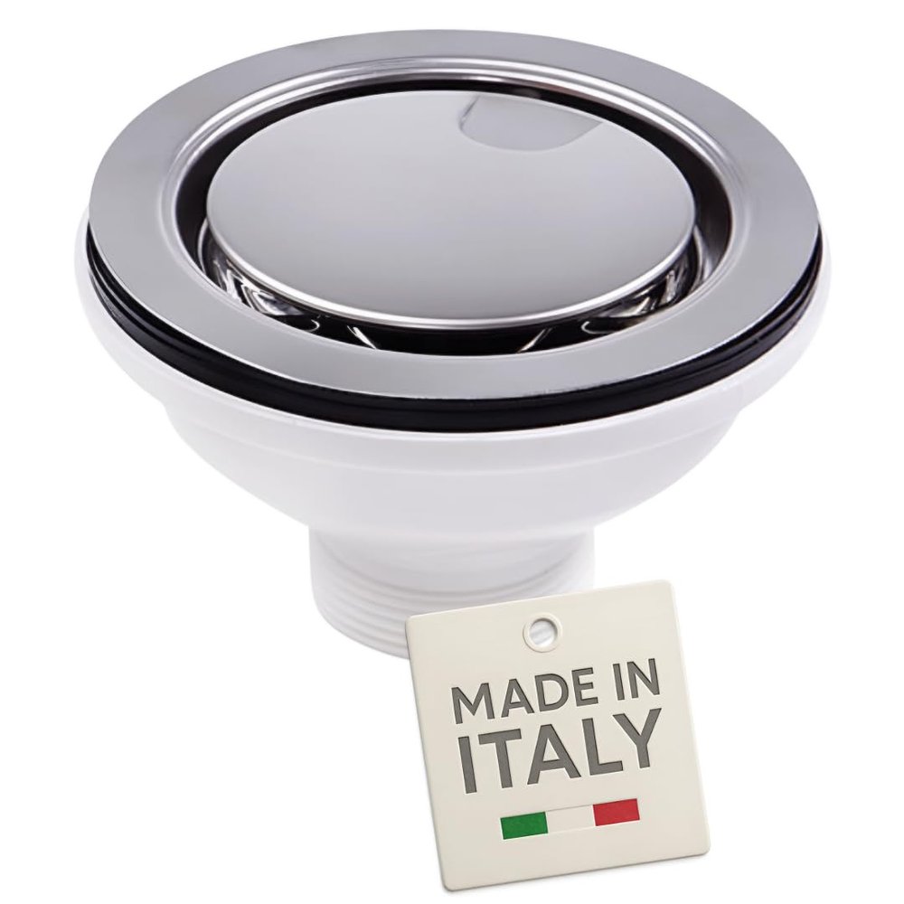Nantucket Sinks 3.5" Flip Top Crumb Cup Kitchen Sink Drain Kit, Chrome