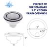 Nantucket Sinks 3.5" Flip Top Crumb Cup Kitchen Sink Drain Kit, Chrome view 2