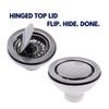 Nantucket Sinks 3.5" Flip Top Crumb Cup Kitchen Sink Drain Kit, Chrome view 3
