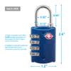 Desired Tools TSA Luggage Locks 2 Pack 4-Digit Steel Red/Blue view 2