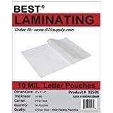 Best Laminating - 10 Mil Clear Letter Size Thermal Laminating Pouches - 9 X 11.5 - Qty 50
