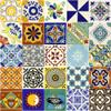Tile Set of 25 Individual 4 x 4 Mixed Ceramic Talavera Mexican Tiles view 1