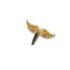 Cell Phone Plug - Bling Angel Wings view 1
