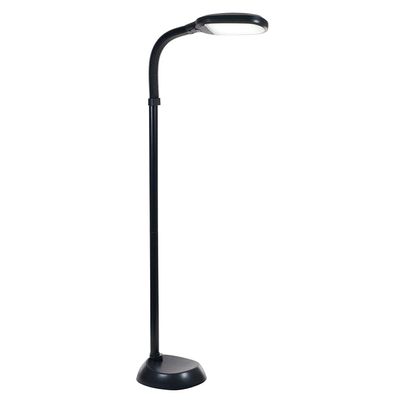 BALTORO LED Floor Lamp - Soft White Reading Light - Built-in Step Dimmer -Adjustable Head Pivots in Any Direction Save Energy 12 Watts - Black Color - SL5758BL