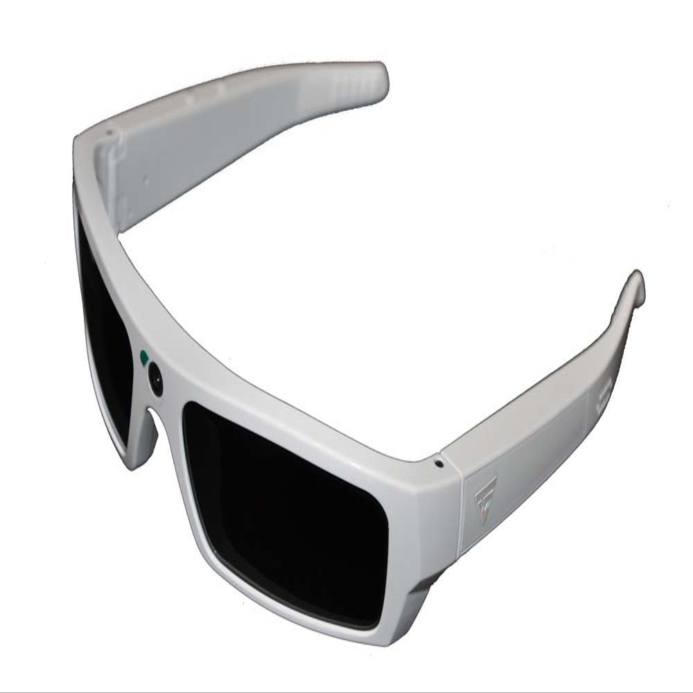 GoVision SOL 1080p HD Camera Glasses Video Recording Sport Sunglasses with Bluetooth Speakers and 15mp Camera - White (GV-SOL1440-WH)