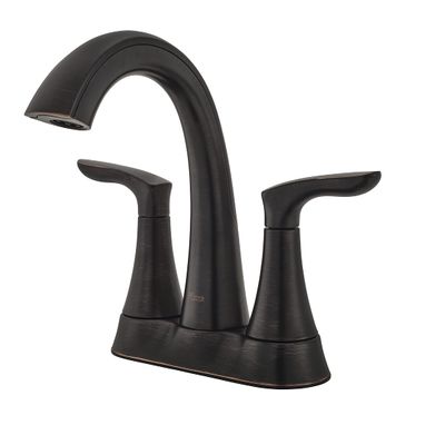 Pfister LG48WR0Y Weller Two Handle Centerset Lavatory Faucet, All Metal Drain