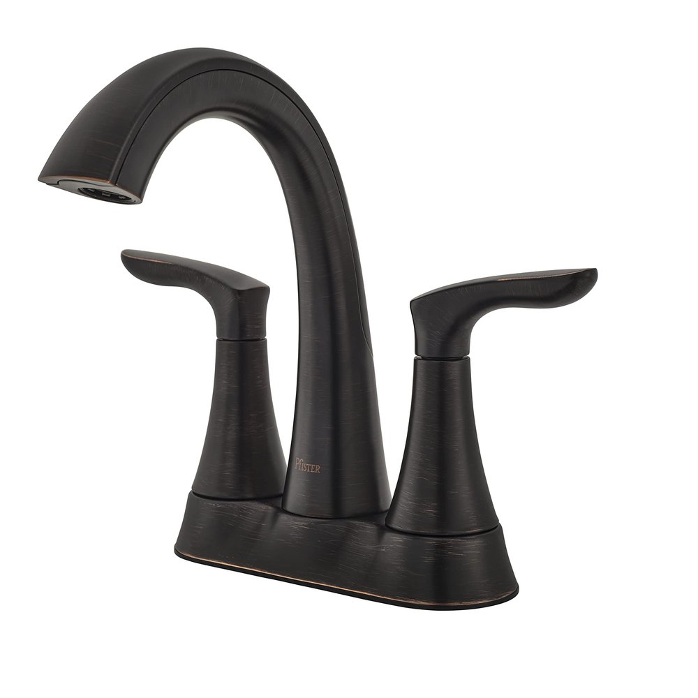Pfister LG48WR0Y Weller Two Handle Centerset Lavatory Faucet, All Metal Drain