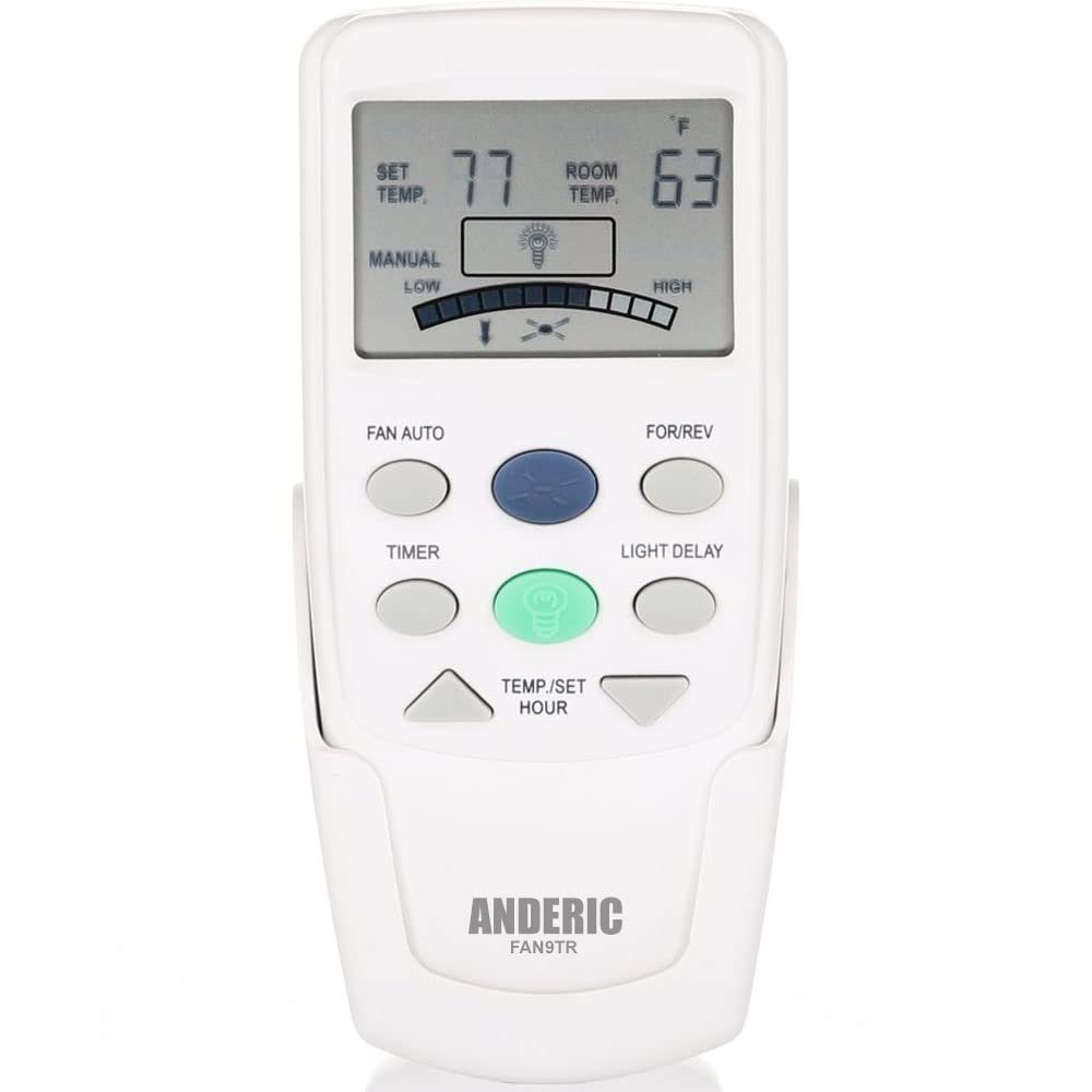 Anderic FAN9T Ceiling Fan Remote Control Replacement for Hampton Bay