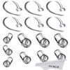 ALXCD Earbud Gel & Ear Hook for Plantronics, ALXCD 9 Pcs (Small/Medium/Large) Clear Replacement Eargel & 6 Pcs Clear Ear Hook, Fit for Plantronics M155 M165 M1100 M100 M55 M28 M25 Voyager Edge (6+9) view 1