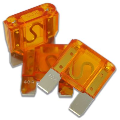 40 Amp Maxi Fuses 3-Pack with Fuse Holder Nickel Plated - Harmony Audio