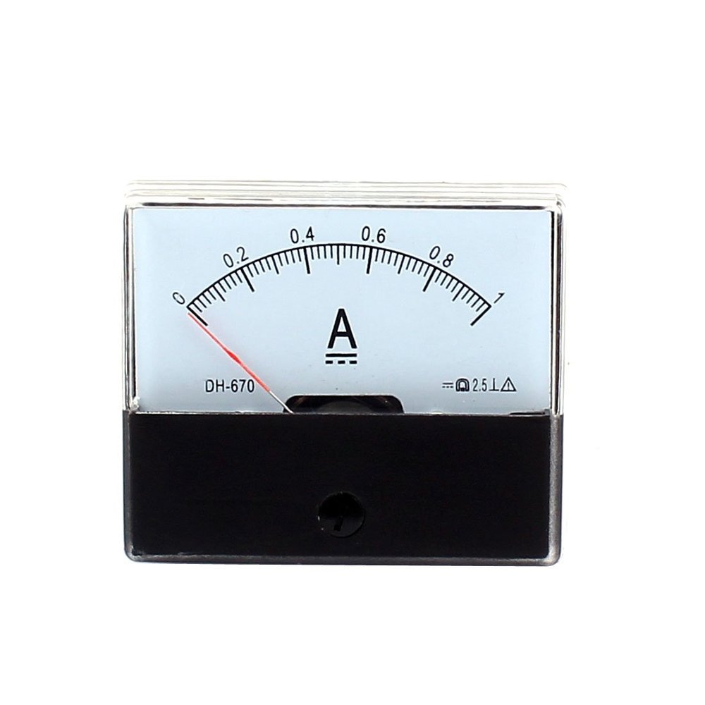 uxcell Analog Current Panel Meter DC 0-1A DH670 Ammeter for Automotive