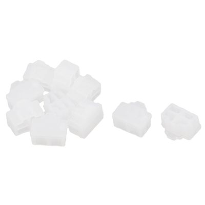 uxcell 10Pcs Silicone Ethernet Hub Port RJ45 Anti-Dust Cover Plugs Protector Stopper Cap 12 x 10 x 7mm, White