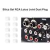 uxcell Silicone RCA Female Connector Dust Proof Cap, Soft Dust Plug Protector Cover 10 Pcs Clear view 3