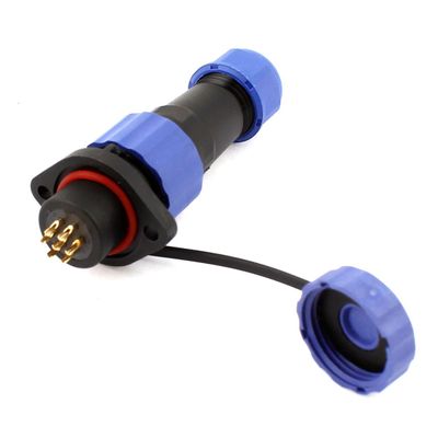 uxcell SD16 16mm 7 Pin Flanged Waterproof Aviation Connector Socket IP68
