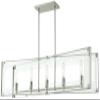 GEORGE KOVACS P1405-613 Crystal Clear Island Chandelier, 5-Light, 300 Total Watts, 10-in H x 9.5-in W, Polished Nickel view 1