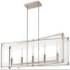 GEORGE KOVACS P1405-613 Crystal Clear Island Chandelier, 5-Light, 300 Total Watts, 10-in H x 9.5-in W, Polished Nickel view 2