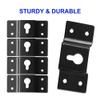 uxcell 5 Pcs Wall-Mounted Speaker Hanging Brackets, 7cm Long Speaker Mounting Clothing Rack Iron Hanger Plate Accessories for Surround Sound Box Audio Speaker, Black view 2