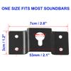uxcell 5 Pcs Wall-Mounted Speaker Hanging Brackets, 7cm Long Speaker Mounting Clothing Rack Iron Hanger Plate Accessories for Surround Sound Box Audio Speaker, Black view 4