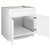 Design House Brookings Shaker Unassembled Sink Base Kitchen Cabinet SB33, 33 W x 24 D x 34.5 H, Painted White with Sherwin Williams, Solid Wood, 561480 view 2