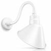 10in. White Outdoor Angle Shade Gooseneck Sign Light, 5000K Cool White view 1
