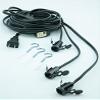 Fantado Triple Socket Black Pendant Light Lamp Cord for Star Lanterns, Switch, E12, 19 Ft - Electrical Swag Light Kit view 1