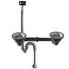 Rear Position Dual Sink U bend with release Nut Drain Kit view 2