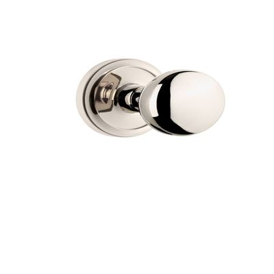 Grandeur 820269 Circulaire Rosette Privacy with Fifth Avenue Knob in Polished Nickel, Privacy - 2.375