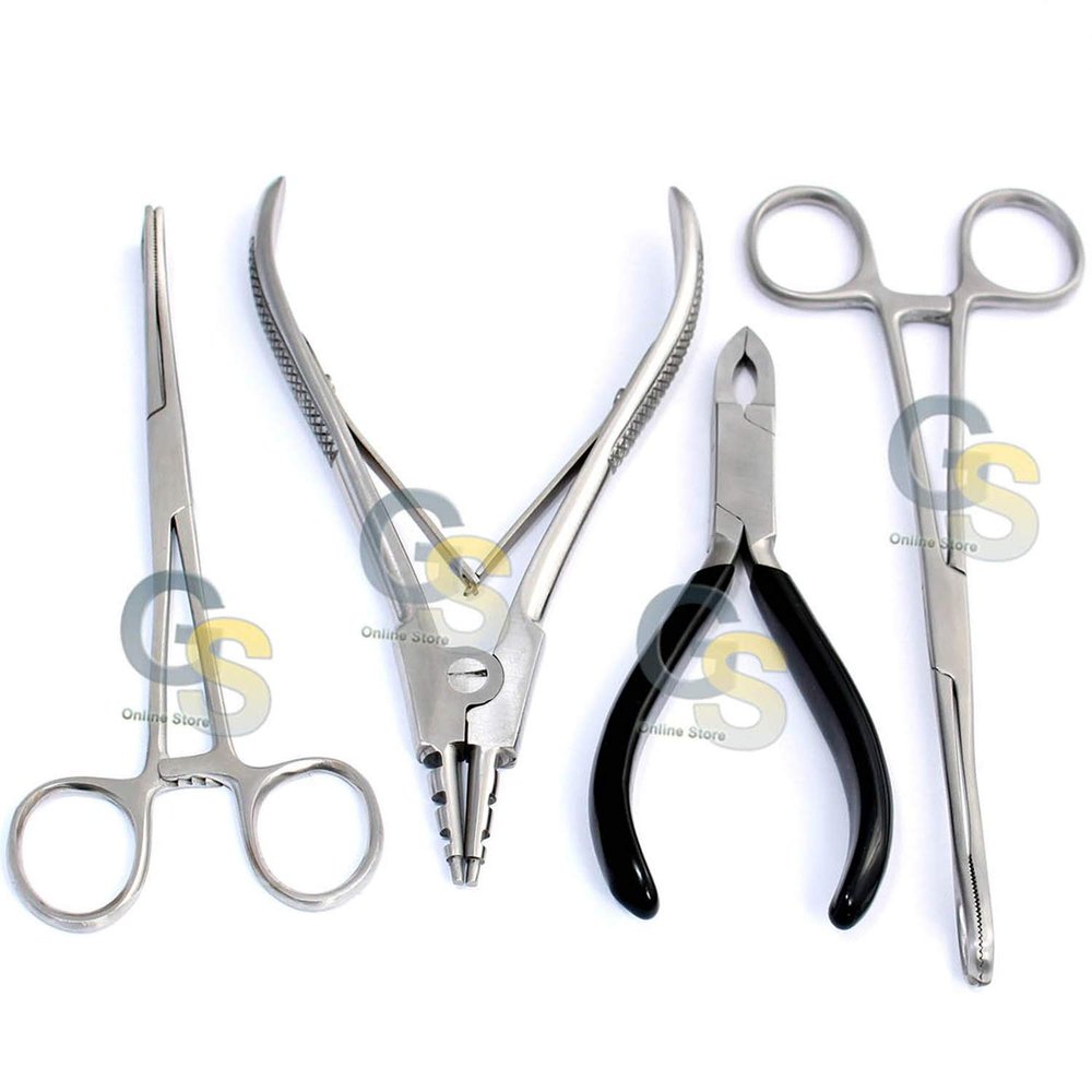 SET OF BODY PIERCING TOOLS - BEAD BALL CAPTURE RING PLIERS OPENER CLOSER FORCEPS by G.S ONLINE STORE