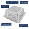 GSW FS-BSI Drop-in Stainless Steel Floor Sink Basket, 8- x 8- x 3"- Perfect for Restaurant, Bar, Buffet view 3