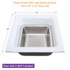 GSW FS-BSI Drop-in Stainless Steel Floor Sink Basket, 8- x 8- x 3"- Perfect for Restaurant, Bar, Buffet view 4