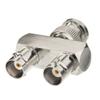 Eightwood BNC Splitter Adapter BNC Male to Dual Female Tee Type 3 Way Audio RF Coax Connector view 2
