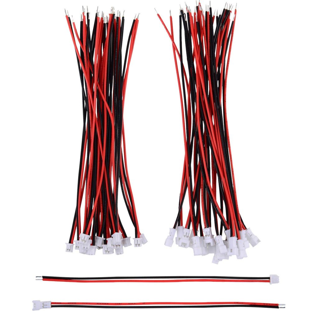 20 Pairs 1.25 mm Pin Micro Electrical Male and Female Connector Plug with 10 cm Wire Cable