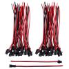 22 AWG JST SM 2 Pin Plug Male and Female Connector Adapter with 135 mm Electrical Cable Wire for LED Light, 20 Pairs view 1