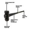 Wilton B.A.S.H 30" Dead Blow Hammer, 8 Lb Head (55830) view 2