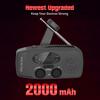 iRonsnow Solar Emergency Hand Crank Weather Radio, 2000mAh NOAA AM/FM view 2
