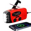 iRonsnow Solar Emergency Hand Crank Weather Radio, Portable Self Powered NOAA AM/FM Radios with SOS Alarm LED Flashlight 2000mAh Smart Phone USB Charger for Camping (Red) view 1