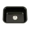 Houzer Porcela Black Porcelain Enamel Steel Kitchen Sink: 23 Inch Undermount Single Bowl Sink, Durable & Versatile, Essential for Home and Apartment: PCS-2500 BL view 1