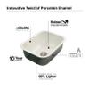 Houzer Porcela Black Porcelain Enamel Steel Kitchen Sink: 23 Inch Undermount Single Bowl Sink, Durable & Versatile, Essential for Home and Apartment: PCS-2500 BL view 3