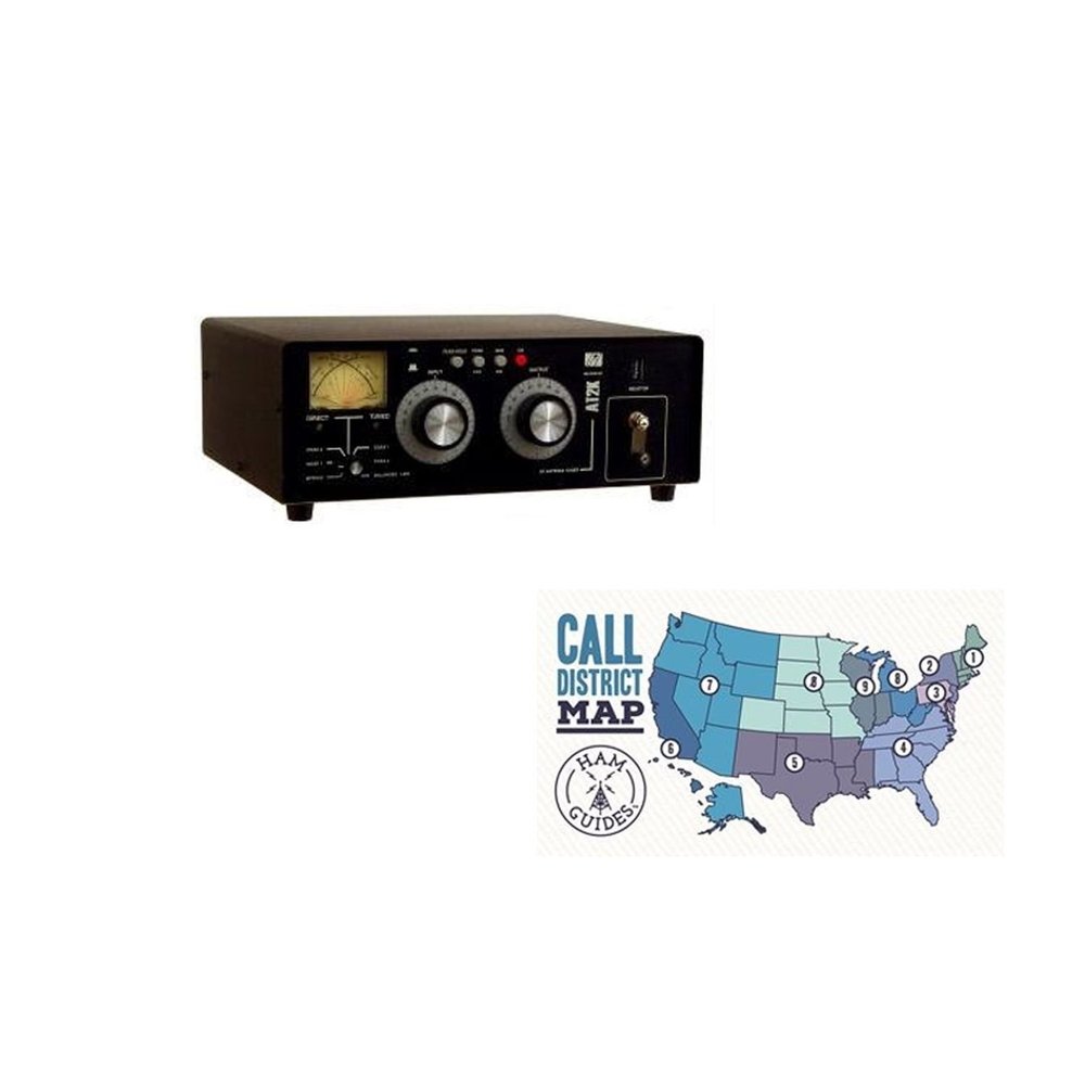 Palstar PALSTAR AT2K 2000 WATT Antenna Tuner and Ham Guides TM Pocket Reference Card Bundle