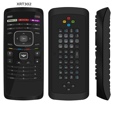 USARMT New XRT302 Remote for Vizio with QWERTY Dual-Side Keyboard Amazon Netflix M-GO Hot Keys for VIZIO Smart TV